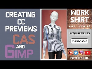 Creating a CC Preview - CAS and GIMP || #sims4 #imageediting #gimp #cas