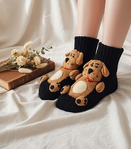 Handmade 3D Puppy Knitted Socks, Cute Animal Crew Socks, Cozy Thick Winter Home Socks, Unique Gift for Her, Aesthetic Warm Lounge Socks. - Etsy