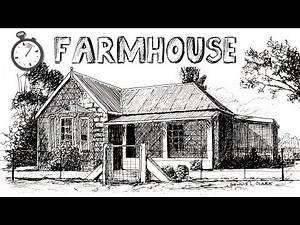 How to Draw a Farmhouse in Pen & Ink Time Lapse Online Art Classes
