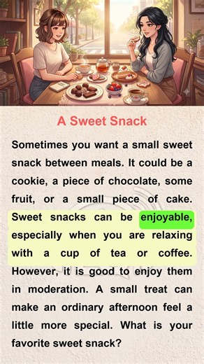 A Sweet Snack 🍪 | Easy English for Beginners (A1–A2) | English Listening Practice