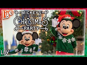 🔴LIVE: Mickey's Very Merry Christmas Party at Magic Kingdom! Shows, Fireworks, Characters, & Snow!