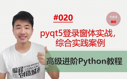 Python高级进阶教程020期 pyqt5登录窗体实战，综合实践案例