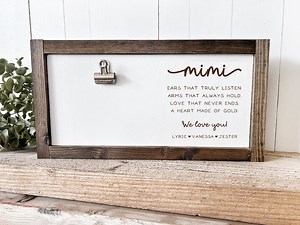 Grandma Photo Frame From Grandkids, Grandma Grandpa Picture Holder, Customized Grandparents Sign - Etsy