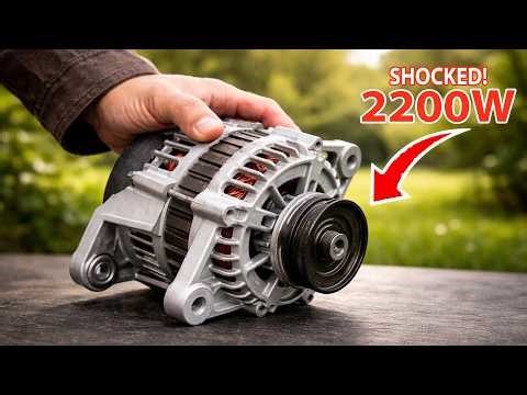 I Never Have to Buy Electricity Again! 220V Power Generated from an Old Car’s Alternator