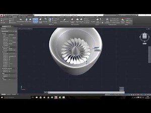 Turbina/Jet Engine 3D AutoCad 2015