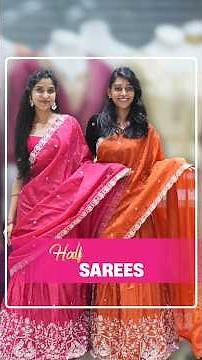Half Sarees Collection | Traditional & Trendy Langa Voni Designs | She Needs Saree World #shorts
