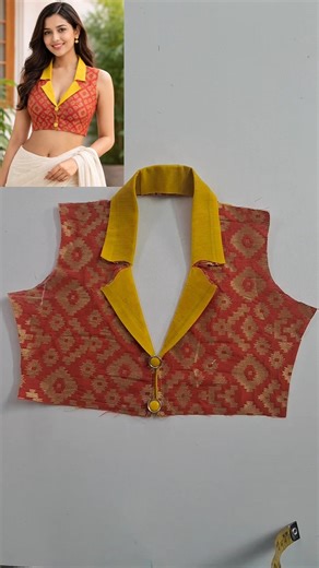 Cut and stitch boutique-like coat collar design, that too in an easy way #shorts #trending #viral