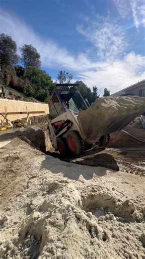 Digging Pool With S70 Skid Steer 🫡 #shorts #pool #excavation #s70 #skidsteer