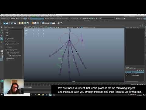 FK Hand Controls Tutorial - Maya Rigging for Beginners Part 06