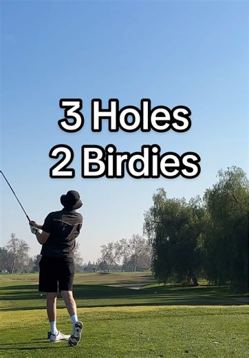 Birdie, bogey, birdie! 3 Holes in 30 seconds! Short par 4’s and a par 3. #golf #golfcoach #teacher #golfcourse #practice