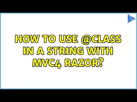 How to use @class in a string with MVC4 Razor?