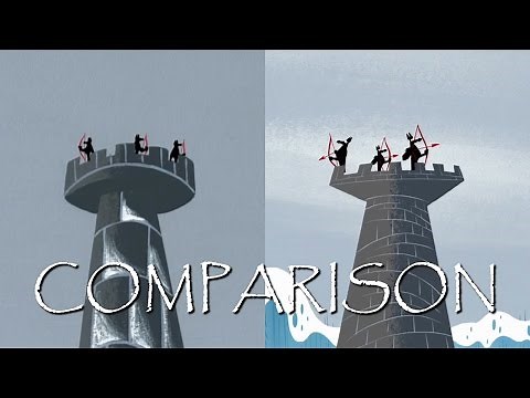 SAMURAI JACK "Three Blind Archers" - Shot Comparison