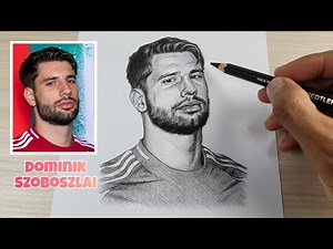 Realistic Pencil Drawing of Dominik Szoboszlai | Liverpool FC Player Portrait Art