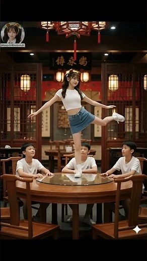 Sunny school girl dancing on the table (#schoolgirl, #dance)