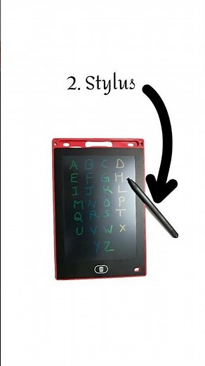 LCD Writing Tablet, 8.5-Inch Digital Drawing Board with Stylus, Lock Function, Black/Red