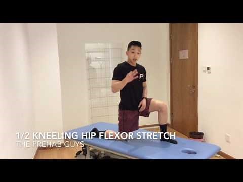 Bulletproof Step-by-step Guide to the Half Kneeling Hip Flexor Stretch" [stretching advice]