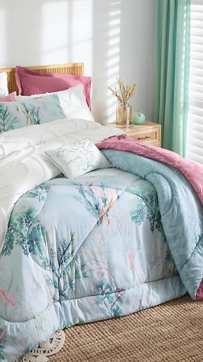 Bring coastal charm to your bedroom with fresh, trendy summer styles 🌞🏝️ #ForTheHomeYouLove #homechoice #summer