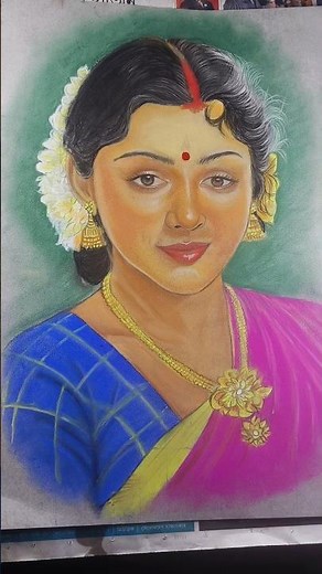 Beautiful Lady Portrait in Soft Pastels | #art #drawing #painting