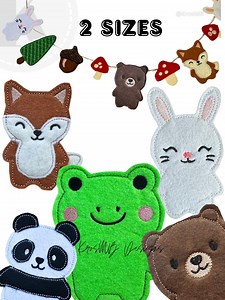ITH Felt Animal Embroidery Design: Pocket Pals, Feltie Toys (4x4 Hoop, Digital Download - Etsy