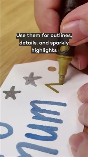 Make your artwork shine with our Metallic Acrylic Markers 🤩✨