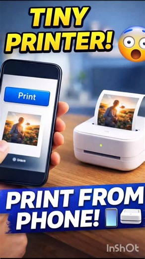Print Photos Anywhere With This Mini Printer!‎#miniprinter #gadgets #techshorts #shorts‎‎#minigadget