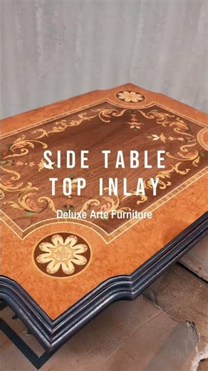 Wooden Inlay Top for Side Table by Deluxe Arte