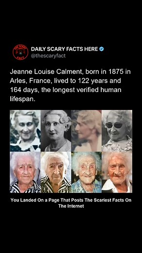 Jeanne Louise Calment, born in 1875, lived long enough to watch the world change from horse-carriages to space travel. She met Vincent van Gogh as a child, smoked cigarettes into her 100s, and claimed olive oil was the secret to her long life. When she finally passed at 122 years and 164 days, she had lived through two World Wars, the invention of electricity, television, the internet, and 27 French presidents. Hers is the longest verified human lifespan ever recorded—so long that some scientist