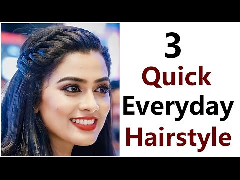 3 quick everyday hairstyle - easy hairstyle for girls | new hairstyle