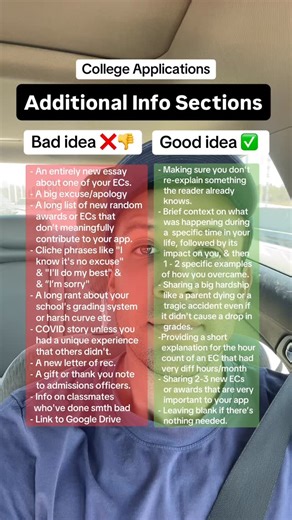 College Prep & Admissions on Instagram: "Additional info section for college applications . . . #hs #highschool #collegeapps #collegestudent #college #senioryear"