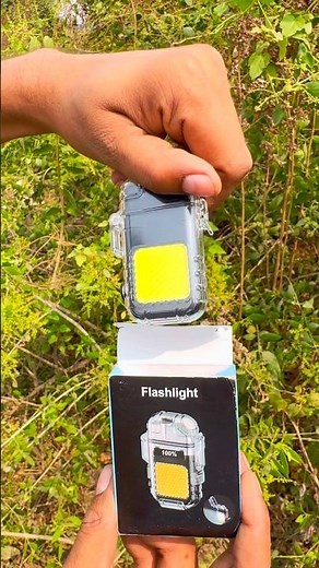 Multifunction keychain flashlight with lighter