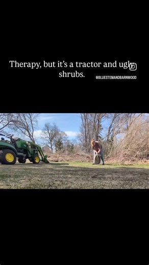 JD 1025R and CRI Stump bucket #1025r #stumpbucket #johndeere #landscaping #johndeere