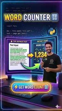 Python Mini Project – Word Counter #coding #pythonanddjangofullstackwebdeveloper #programming