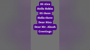 Greetings in Letters and E mails
