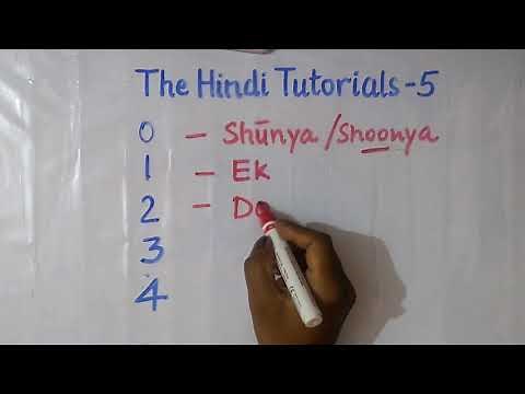 The Hindi Tutorials 5 (English) - Hindi Numbers 0 to 10