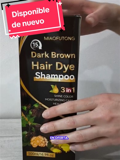 Respuesta a @carmene871 Si no tienes tiempo para peluquería pero quieres verte bien… esto es para ti. Este champú tinte se aplica en minutos y te deja el pelo con color sin complicaciones. 👉 Ya está disponible otra vez (pero suele agotarse rápido) Mira el precio y toda la info en el link de abajo #canas #champu #tintechampu #ahorro #tiktokshop