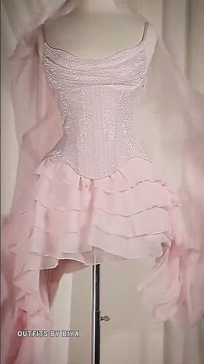 ✨ Sparkling Blush Pink Corset Dress 💖 | Dreamy Princess Outfit Inspiration#shorts #style #trending