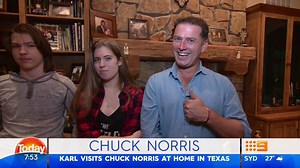 124K views · 1.3K reactions | Chuck Norris and his family were clearly stoked to spend the weekend with Karl...  #9Today | TODAY | Facebook