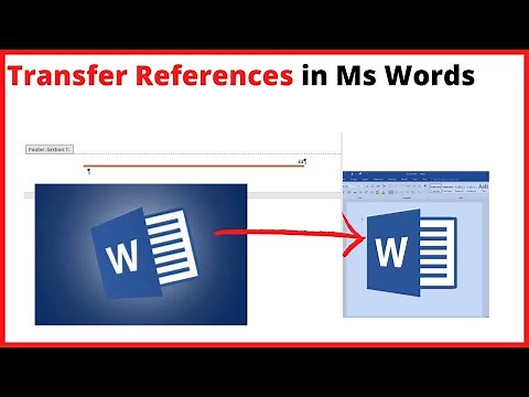 How to transfer citation from one word file to another