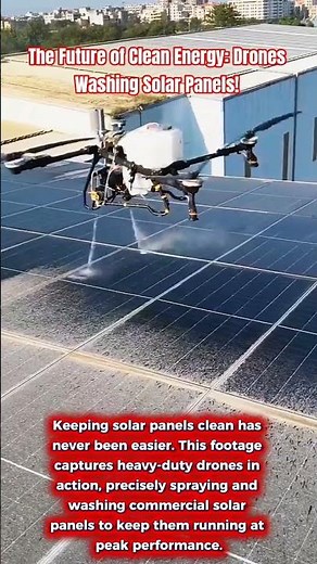 ​The Future of Clean Energy: Drones Washing Solar Panels!#machinemagic