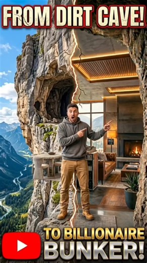 I Built a Secret Luxury Bunker Inside a Cliff Cave! 😱 | Time-Lapse Transformation