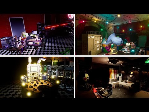 Fully Exploring FNAF: Help Wanted 2 Maps In Free Cam