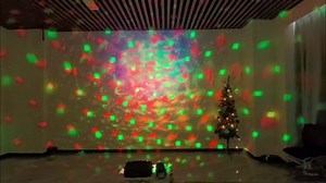 Disco Ball Party Light, mini red Green Cylinder DJ RGB LED Laser Light with Voice Remote Control, ABS Strobe Stage Lighting, New Years/Carnival/Club/bar/Birthday/KTV/Home Room Decoration Projector.