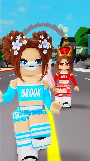 hi..muah...bye...but with Brook & Riley!😽💞#robloxshorts #roblox