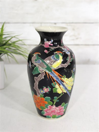 Antique Nippon Vase: Hand-painted Birds & Flowers Moriage Porcelain - Etsy Australia