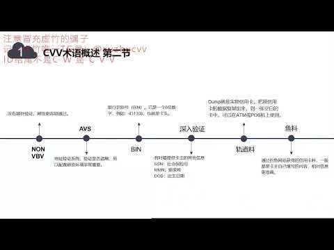 01、免费教程 CVV专业术语 CVV教学教程信用卡盗刷银行卡黑产灰产网赚项目暗网赚钱兼职副业手输机轨道料站cardingCVV基础