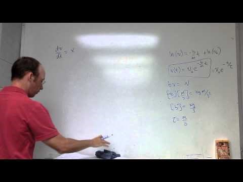 Equation of motion for an object with linear drag