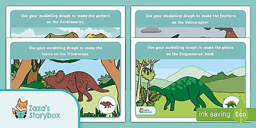 Dinosaur Modelling Dough Mats