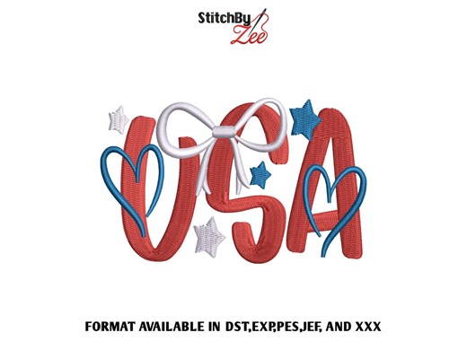 USA Patriotic Embroidery Design - Etsy