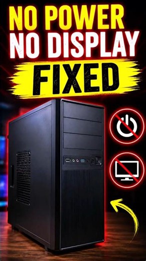 💥Fixed💥 PC NO Powar NO Display | NO Signal on Computer Monitor | IT GURUJI #pc #shorts #computer