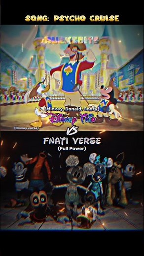 Disney Trio (Mickey, Donald, Goofy) Vs FNATI verse #disney #fnati #cartoons #videogames #edit